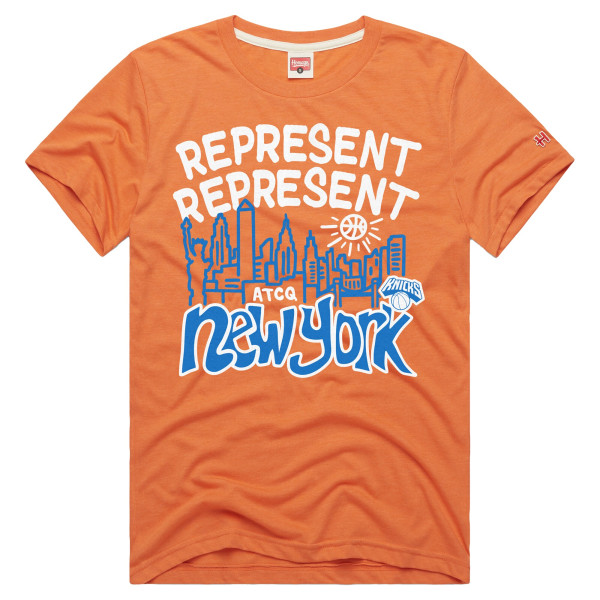 Футболка Homage New York Knicks Unisex Orange A Tribe Called Quest x NBA Represent Tri-Blend