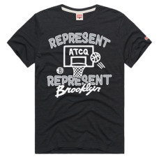 Футболка Homage Brooklyn Nets Unisex Charcoal A Tribe Called Quest x NBA Represent Tri-Blend