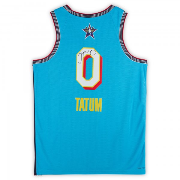 Jayson Tatum Boston Celtics Autographed Fanatics Authentic Light Blue Jordan Brand 2025 NBA All-Star Game Swingman Jersey