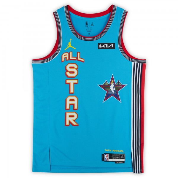 Jayson Tatum Boston Celtics Autographed Fanatics Authentic Light Blue Jordan Brand 2025 NBA All-Star Game Swingman Jersey