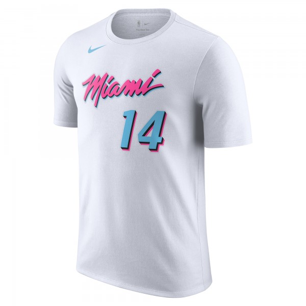 Miami Heat Tyler Herro Nike White City Vice Name & Number T-Shirt