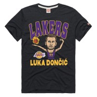 Футболка Los Angeles Lakers Luka Dončić Homage Charcoal Player Graphic Tri-Blend