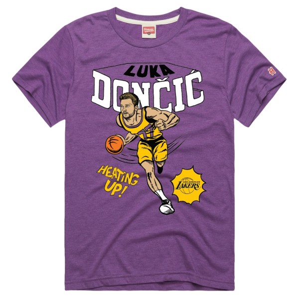 Футболка Los Angeles Lakers Luka Dončić Homage Purple Comic Book Tri-Blend