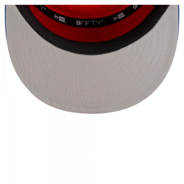 Подростковая New York Knicks New Era White/Blue 2025 NBA Tip Off Split Panel 9FIFTY Snapback Hat