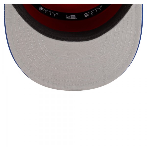 Подростковая Philadelphia 76ers New Era White/Blue 2025 NBA Tip Off Split Panel 9FIFTY Snapback Hat