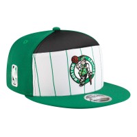 Подростковая Boston Celtics New Era White/Kelly Green 2025 NBA Tip Off Split Panel 9FIFTY Snapback Hat