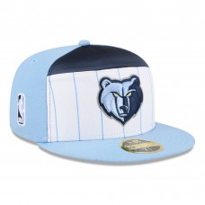 Бейсболка Memphis Grizzlies New Era White/Light Blue 2025 NBA Tip Off Split Panel 59FIFTY