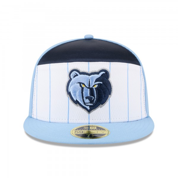 Бейсболка Memphis Grizzlies New Era White/Light Blue 2025 NBA Tip Off Split Panel 59FIFTY