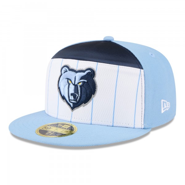 Бейсболка Memphis Grizzlies New Era White/Light Blue 2025 NBA Tip Off Split Panel 59FIFTY