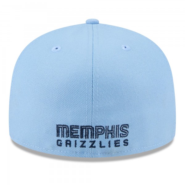Бейсболка Memphis Grizzlies New Era White/Light Blue 2025 NBA Tip Off Split Panel 59FIFTY