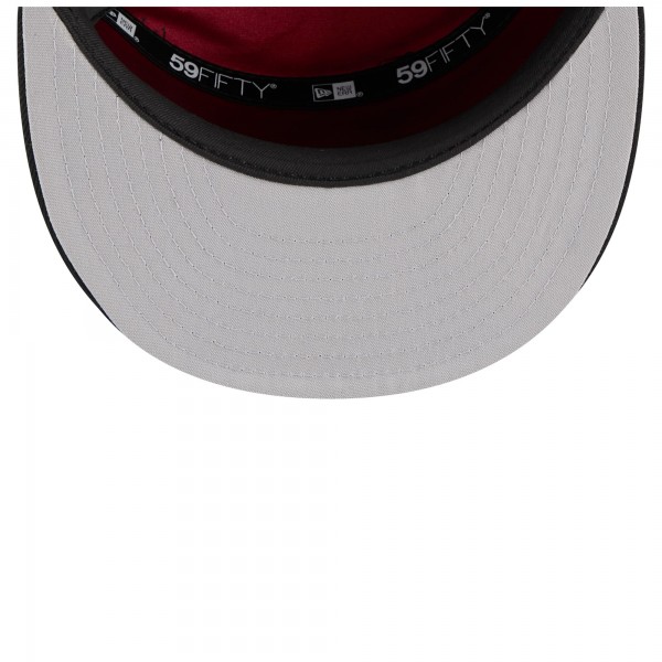 Бейсболка Miami Heat New Era White/Black 2025 NBA Tip Off Split Panel 59FIFTY
