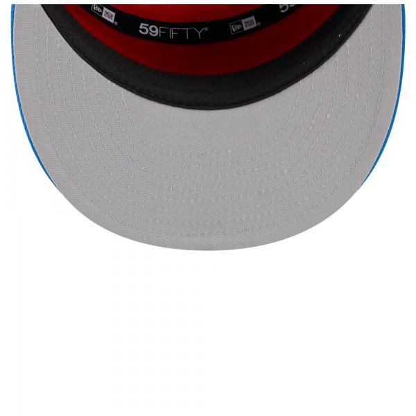 Бейсболка Oklahoma City Thunder New Era White/Blue 2025 NBA Tip Off Split Panel 59FIFTY