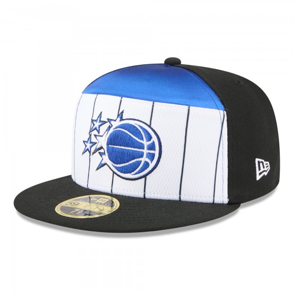 Бейсболка Orlando Magic New Era White/Black 2025 NBA Tip Off Split Panel 59FIFTY
