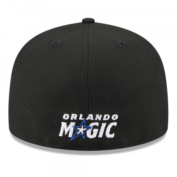 Бейсболка Orlando Magic New Era White/Black 2025 NBA Tip Off Split Panel 59FIFTY