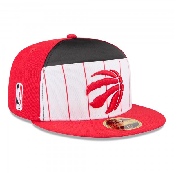 Бейсболка Toronto Raptors New Era White/Red 2025 NBA Tip Off Split Panel 59FIFTY