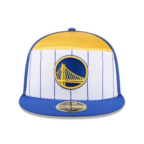 Бейсболка Golden State Warriors New Era White/Royal 2025 NBA Tip Off Split Panel 59FIFTY
