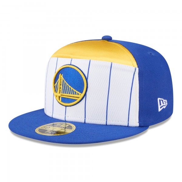 Бейсболка Golden State Warriors New Era White/Royal 2025 NBA Tip Off Split Panel 59FIFTY