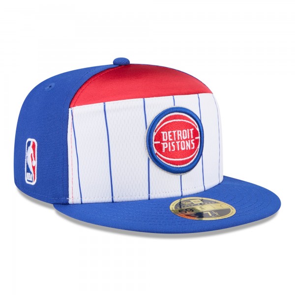 Бейсболка Detroit Pistons New Era White/Blue 2025 NBA Tip Off Split Panel 59FIFTY