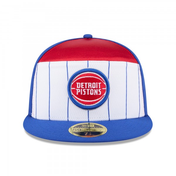 Бейсболка Detroit Pistons New Era White/Blue 2025 NBA Tip Off Split Panel 59FIFTY