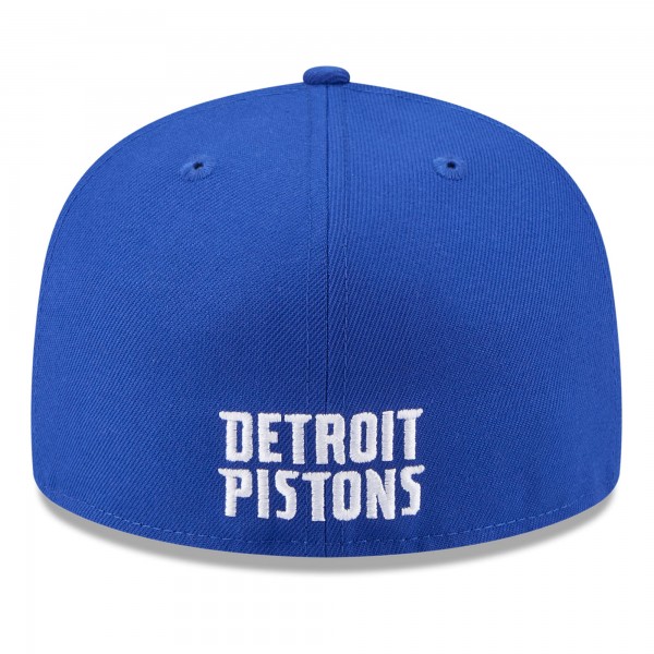 Бейсболка Detroit Pistons New Era White/Blue 2025 NBA Tip Off Split Panel 59FIFTY
