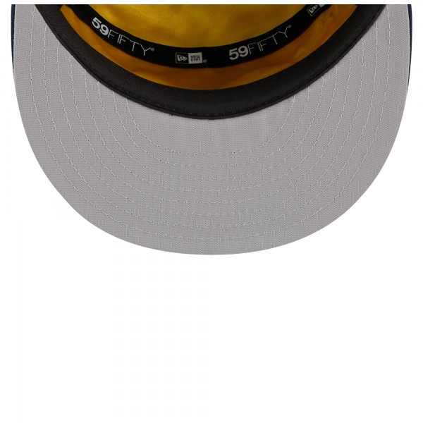 Бейсболка Indiana Pacers New Era White/Navy 2025 NBA Tip Off Split Panel 59FIFTY