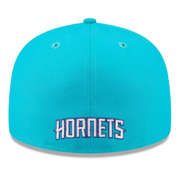 Бейсболка Charlotte Hornets New Era White/Teal 2025 NBA Tip Off Split Panel 59FIFTY