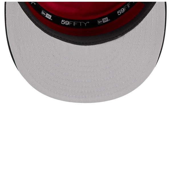 Бейсболка Atlanta Hawks New Era White/Black 2025 NBA Tip Off Split Panel 59FIFTY