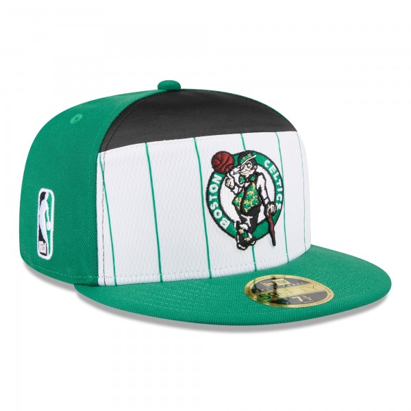 Бейсболка Boston Celtics New Era White/Kelly Green 2025 NBA Tip Off Split Panel 59FIFTY