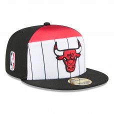 Бейсболка Chicago Bulls New Era White/Black 2025 NBA Tip Off Split Panel 59FIFTY