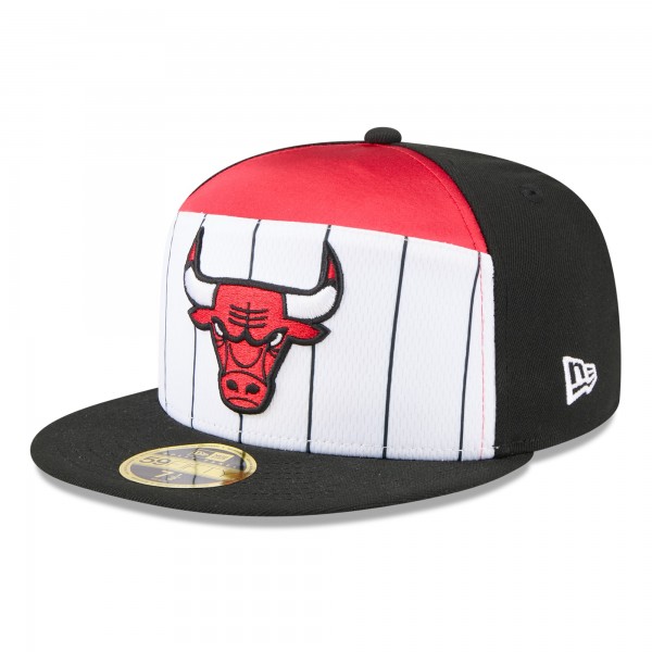 Бейсболка Chicago Bulls New Era White/Black 2025 NBA Tip Off Split Panel 59FIFTY