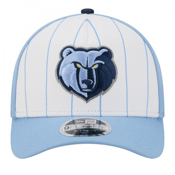 Бейсболка Memphis Grizzlies New Era White/Light Blue 2025 NBA Tip Off M-Crown A-Frame 9FORTY