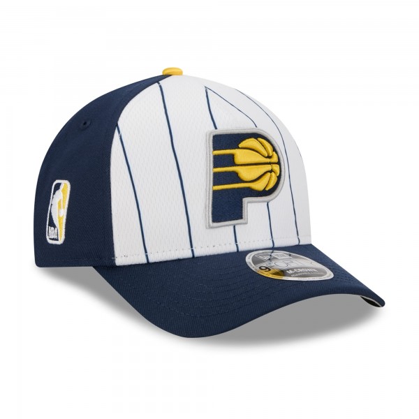 Бейсболка Indiana Pacers New Era White/Navy 2025 NBA Tip Off M-Crown A-Frame 9FORTY