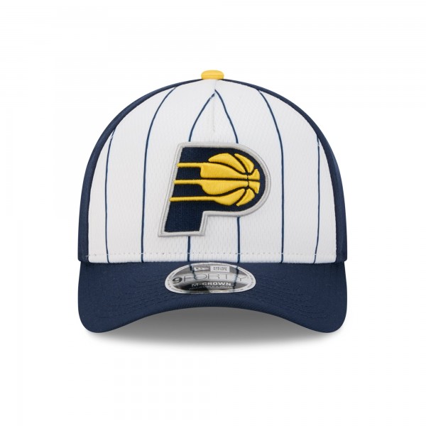 Бейсболка Indiana Pacers New Era White/Navy 2025 NBA Tip Off M-Crown A-Frame 9FORTY