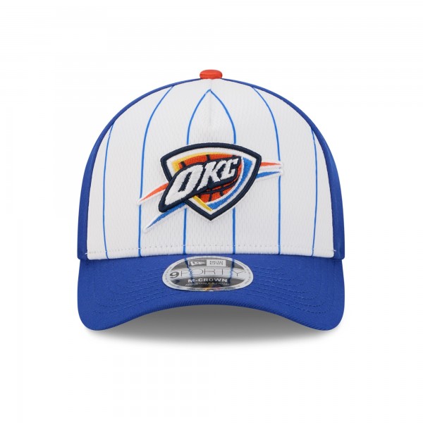 Бейсболка Oklahoma City Thunder New Era White/Blue 2025 NBA Tip Off M-Crown A-Frame 9FORTY
