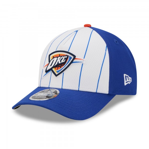 Бейсболка Oklahoma City Thunder New Era White/Blue 2025 NBA Tip Off M-Crown A-Frame 9FORTY