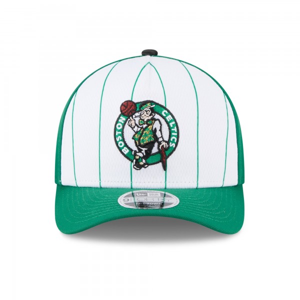 Бейсболка Boston Celtics New Era White/Kelly Green 2025 NBA Tip Off M-Crown A-Frame 9FORTY
