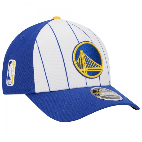 Бейсболка Golden State Warriors New Era White/Royal 2025 NBA Tip Off M-Crown A-Frame 9FORTY