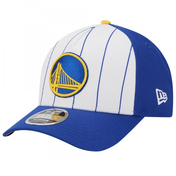 Бейсболка Golden State Warriors New Era White/Royal 2025 NBA Tip Off M-Crown A-Frame 9FORTY