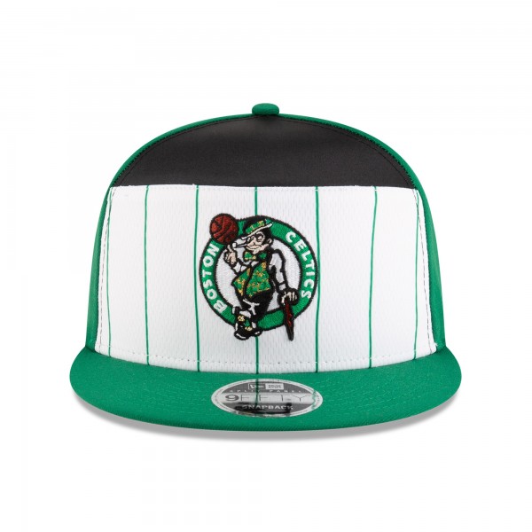 Бейсболка Boston Celtics New Era White/Kelly Green 2025 NBA Tip Off Split Panel 9FIFTY Snapback
