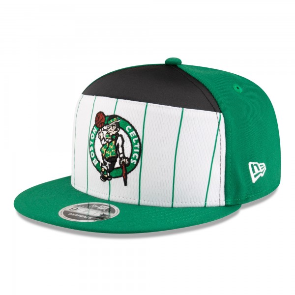 Бейсболка Boston Celtics New Era White/Kelly Green 2025 NBA Tip Off Split Panel 9FIFTY Snapback