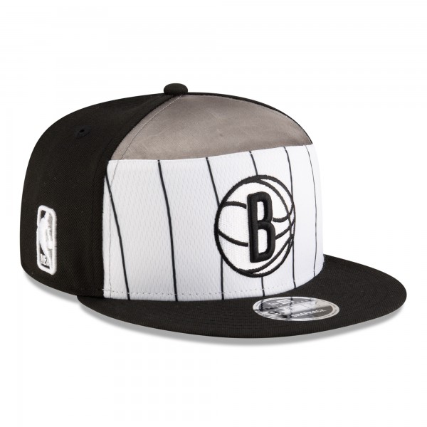 Бейсболка Brooklyn Nets New Era White/Black 2025 NBA Tip Off Split Panel 9FIFTY Snapback
