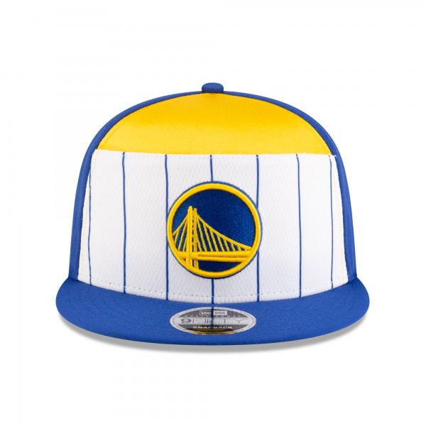 Бейсболка Golden State Warriors New Era White/Royal 2025 NBA Tip Off Split Panel 9FIFTY Snapback