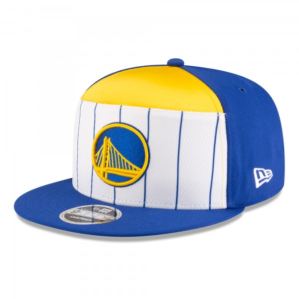 Бейсболка Golden State Warriors New Era White/Royal 2025 NBA Tip Off Split Panel 9FIFTY Snapback