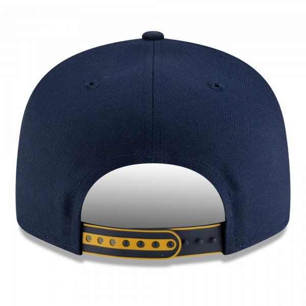 Бейсболка Indiana Pacers New Era White/Navy 2025 NBA Tip Off Split Panel 9FIFTY Snapback