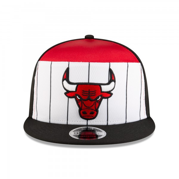 Бейсболка Chicago Bulls New Era White/Black 2025 NBA Tip Off Split Panel 9FIFTY Snapback