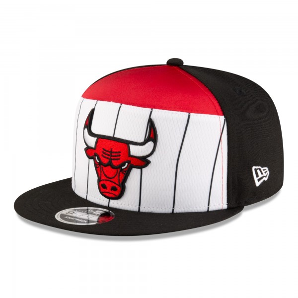 Бейсболка Chicago Bulls New Era White/Black 2025 NBA Tip Off Split Panel 9FIFTY Snapback