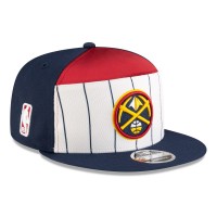 Бейсболка Denver Nuggets New Era White/Navy 2025 NBA Tip Off Split Panel 9FIFTY Snapback