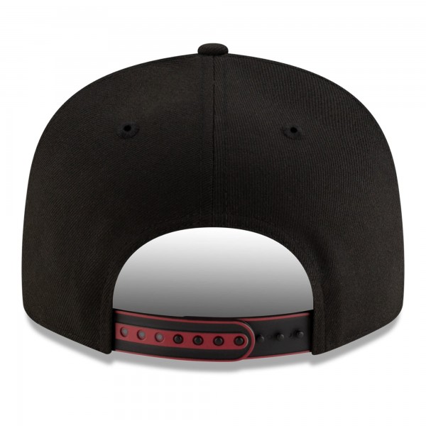 Бейсболка Miami Heat New Era White/Black 2025 NBA Tip Off Split Panel 9FIFTY Snapback