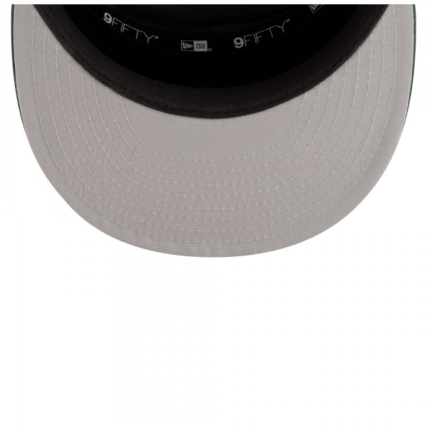 Бейсболка Milwaukee Bucks New Era White/Hunter Green 2025 NBA Tip Off Split Panel 9FIFTY Snapback