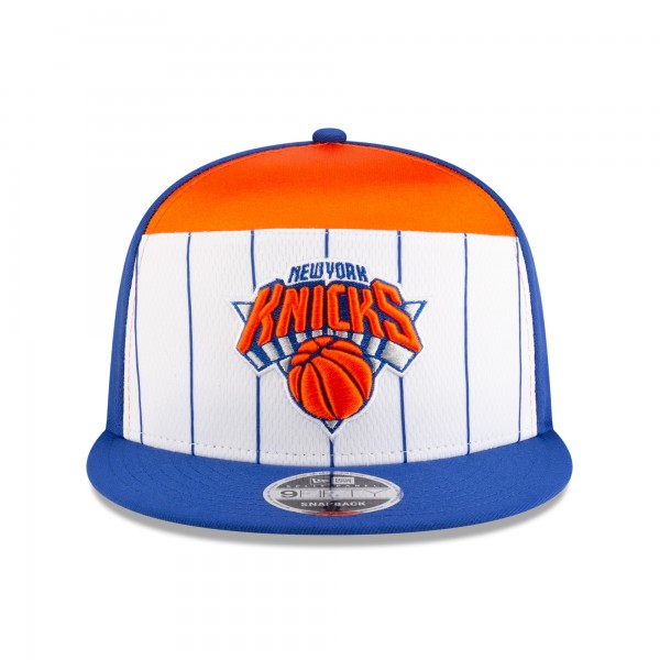 Бейсболка New York Knicks New Era White/Blue 2025 NBA Tip Off Split Panel 9FIFTY Snapback